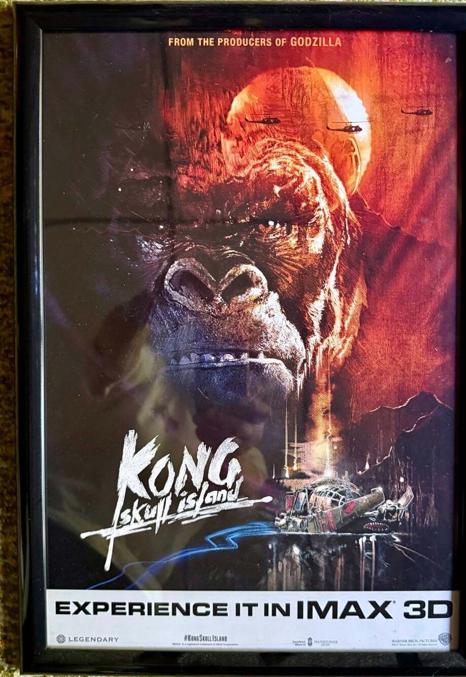 Kong Skull Island 2017 IMAX 3D Movie Poster Framed 14x20 Warner Bros Promo Art